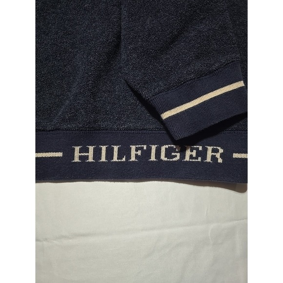 Y2k 90s Tommy Hilfiger Sweater Mens Large Blue Vintage Snow Christmas Pullover - Picture 3 of 8